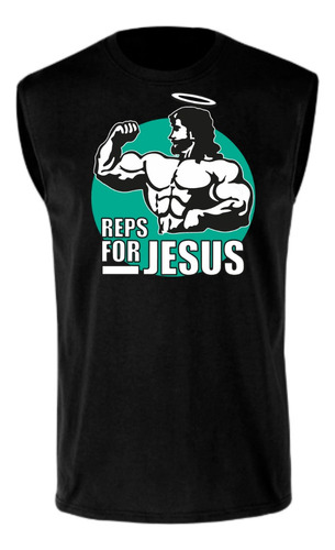 Playera Entrenamiento Pesas Gym Reps For Jesus 