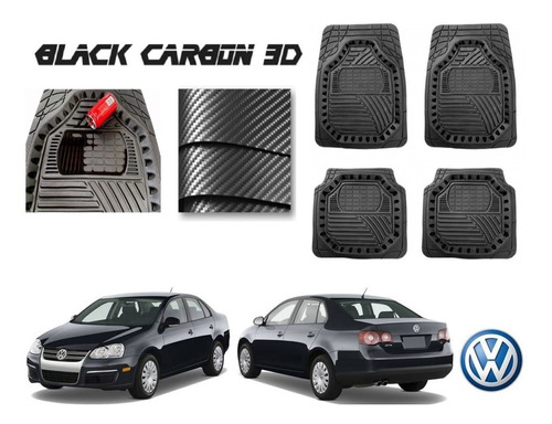 Tapetes Premium Black Carbon 3d Vw Bora 2005 A 2010