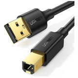 Cable De Impresora Ugreen Usb 2.0 Para Bm, 2 Metros, Negro