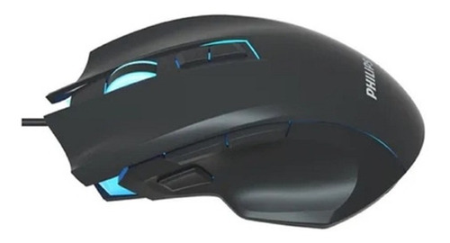 Mouse Gamer Philips 4000 Dpi 9 Botones Spk9201b G-201