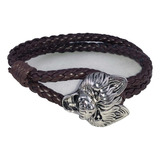 Brazalete Trenzado Lobo Pulsera Hombre Mujer Casa Fight Diámetro 25 Cm