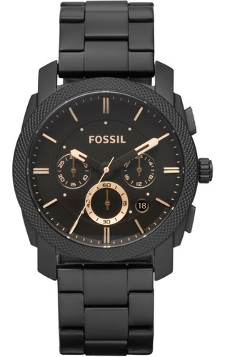 Reloj Fossil Acero Caballero Es4682 100% Original Color De La Correa Negro Color Del Bisel Negro Color Del Fondo Negr