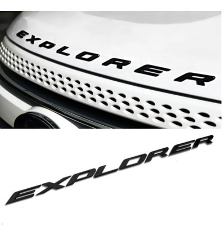 Emblema Letras Explorer Ford Para Capot Color Negro Brillant Foto 3