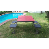 Mesa Plegable De Camping P/ 4 Personas (hierro, No Aluminio)