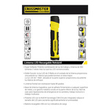 Linterna Led Recargable Retractil 3 W Crossmaster 9932728 Color De La Linterna Amarillo Color De La Luz Blanco