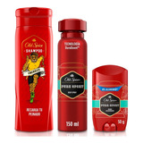 Kit Shampoo + Body Spray + Barra Desodorante Old Spice