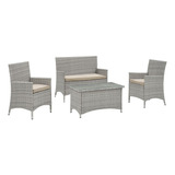 Modway Bridge Wicker Rattan - Juego De Muebles De Patio Al .