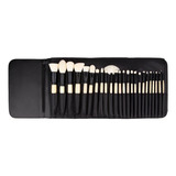 Set De 24 Brochas De Maquillaje Coastal Scents Br-set-016 Bamboo/matte Black