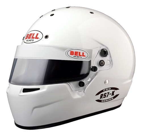 Casco Para Moto Bell Rs7-k Go Kart Talla Xl Color Blanco