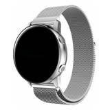 Pulseira Milanese Compatível Com Samsung Galaxy Watch 3 41mm Cor Prata