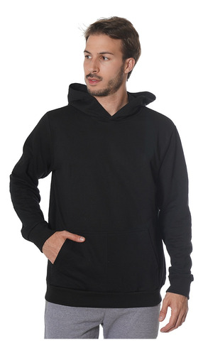 Canguro Buzo Hombre Friza Invierno Capucha Liso Hoddie