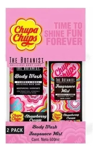 Fragancia Corporal + Body Wash  Fresas Con Crema Chupa Chups