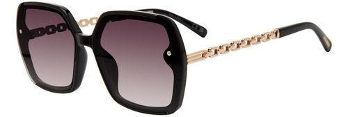 Gafas Steve Madden Outlook X17013 Color Negro Color De La Lente Negro Color De La Varilla Dorado Color Del Armazón Negro