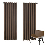 Cortinas Black Out Color Café 140 X 230 Cm 