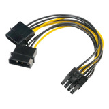 Cabo Para Gpu Placa De Vídeo 8 Pinos Pcie Via Molex Duplo