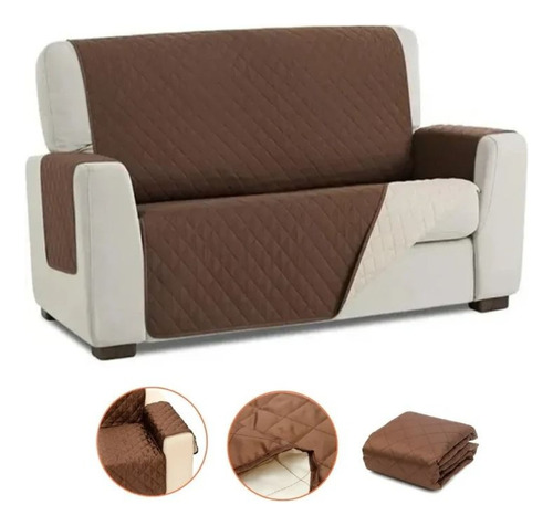 Protector Sofa Forro Protector Muebles 3 Puestos Doble Faz