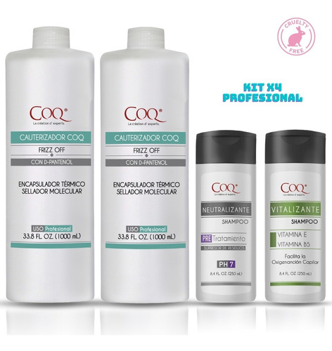 X4: Cauterizador Capilar 2 Lt + Shampoo Neutro + Vitalizante