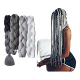 Extensiones Plata 100% De Kanekalon Para Trenzas Africanas