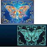 Kit Pintura Con Diamantes 5d Mariposa Brillante 40x30cm Diy