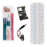 Kit Protoboard 830 + 140 Jumpers Rigido + Regulador Tensão