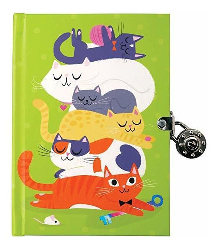 Mudpuppy Cats Locked Diary