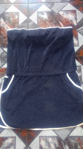 Vestido Lacoste Strapless Tl Towel C/bolsillos Azul Envios!!