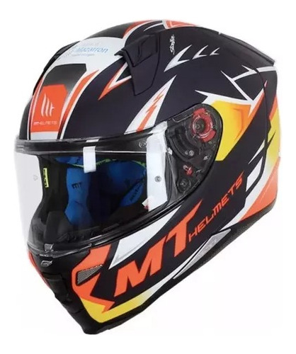 Casco Integral Moto Mt Revenge 2 S Acosta A37 Azul Brill Rpm