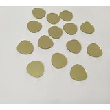 Piezas De Espejo De Vidrio Ovalado Para Mosaico Diy (oro)