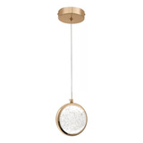 Lustre Saturno Pendente Moderno Led Luxo Cabeceira Cristal