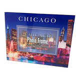 Gran Chicago Regalos Chicago Skyline Cuadro De Vidrio Marco