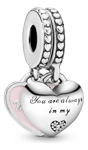 Charm Pandora Colgante Con Corazones De Madre E Hija