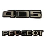 Kit Insignia Emblema Peugeot Numero 405 Palabra Peugeot