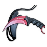 Karambit Blood R Personalizado Laser Con Nombre O Iniciales Color Rojo