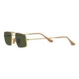 Óculos De Sol Ray-ban Rb3957 9196/31 49 Julie Rb3957 9196/31 52, Cor Ouro Armação Cor Ouro, Lente Verde - 0rb3957