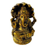 Ganesha Decoración Adorno Prosperidad Dorada Vintage 