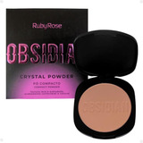 Pó Compacto Ruby Rose Obsidian Crystal Powder Pc15 9,6g
