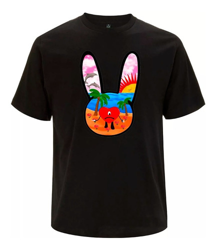 Remera Bad Bunny Logo #1 Algodón Premium -adultos Y Niños