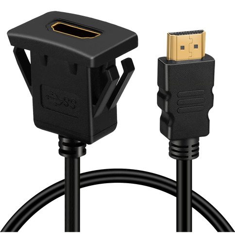 Batige Cable De Extension Empotrado Hdmi Cuadrado Macho A He