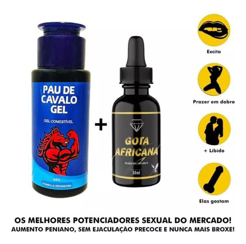 Pau De Cavalo Gel + Gota Africana - Nova Embalagem Power