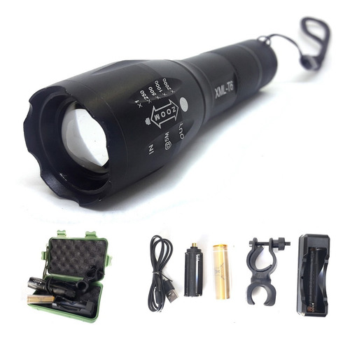 Linterna Tactica Militar Led Recargable Caza Potente C Mira 