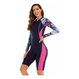 Mono Deportivo De Manga Larga, Traje De Surf Para Mujer, Tra