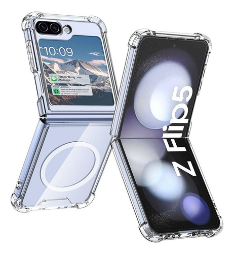 Funda Para Samsung Galaxy Z Flip 5 Case Transparente Magsafe