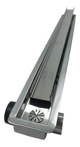 Ralo Linear Oculto 70cmx6cm Saída Lateral Horizontal Inox 