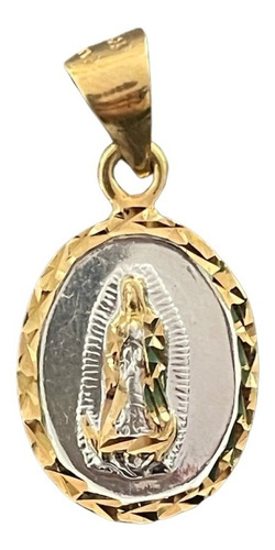 Dije Medalla De La Virgen Maria Chico Bañado En Oro