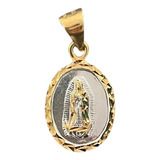 Dije Medalla De La Virgen Maria Chico Bañado En Oro