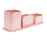 Porta Canetas / Clips / Lembretes Dello Rosa Triplo