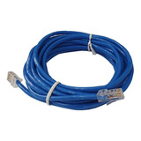 Cabo De Rede Cat5e 5 Metros Patch Cord Lan Cftv 100mbps Azul