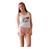 Pijama Juvenil, Remera Musculosa Y Short . 