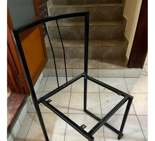 Silla Fierro Hierro Metalica Negra Para Restaurar