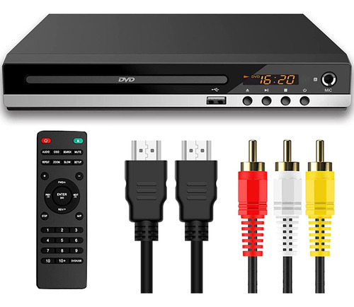 Audishako Reproductor De Dvd Hdmi Hd 1080p Para Tv Usb Rca